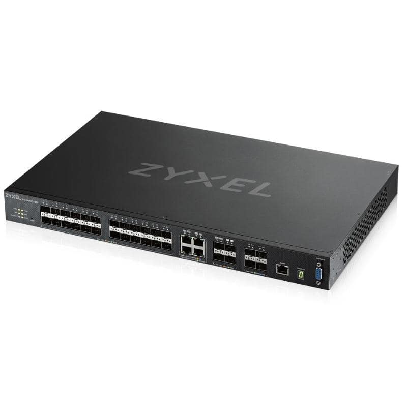 Zyxel switch 24 porte lan gigabit sfp + 4 porte gigabit dual+4 porte 10g sfp+ managed l3 rack
