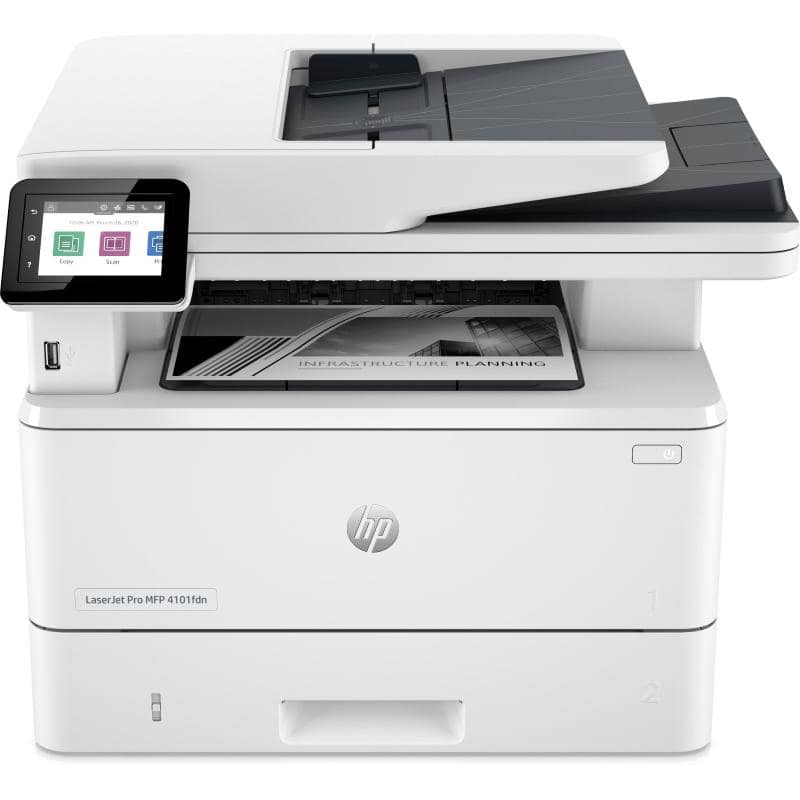 Hp laserjet pro 4102fdw stampante multifunzione laser b/n a4 wi-fi fax f/r duplex 350 fogli gigabit lan usb 40ppm
