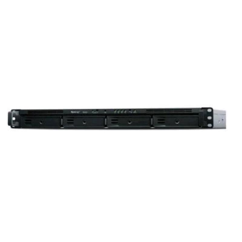 Synology rackstation rs822rp+ nas chassis rack 1u amd ryzen v1500b 2.2ghz ram 2gb 4 bay hdd/ssd 2.5/3.5 4 porte rj-45 black