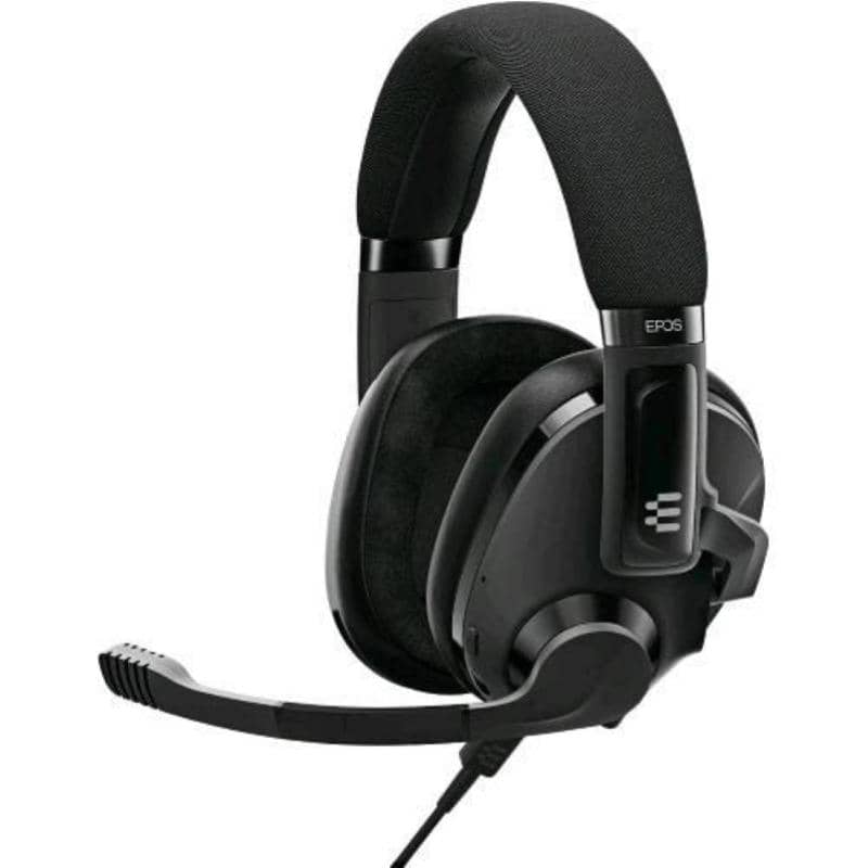 Epos sennheiser h3 hybrid cuffie gaming ad acustica chiusa bluetooth cuffie con microfono cavo usb-a e jack 3,5 mm per pc e console – doppio microfono leggere e multipiattaforma nero