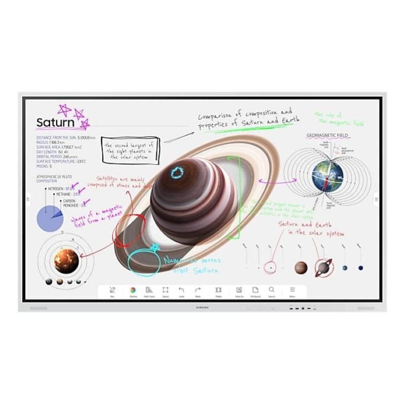 Samsung wm85b lavagna interattiva 85“ 3840×2160 pixel touch screen grigio chiaro hdmi