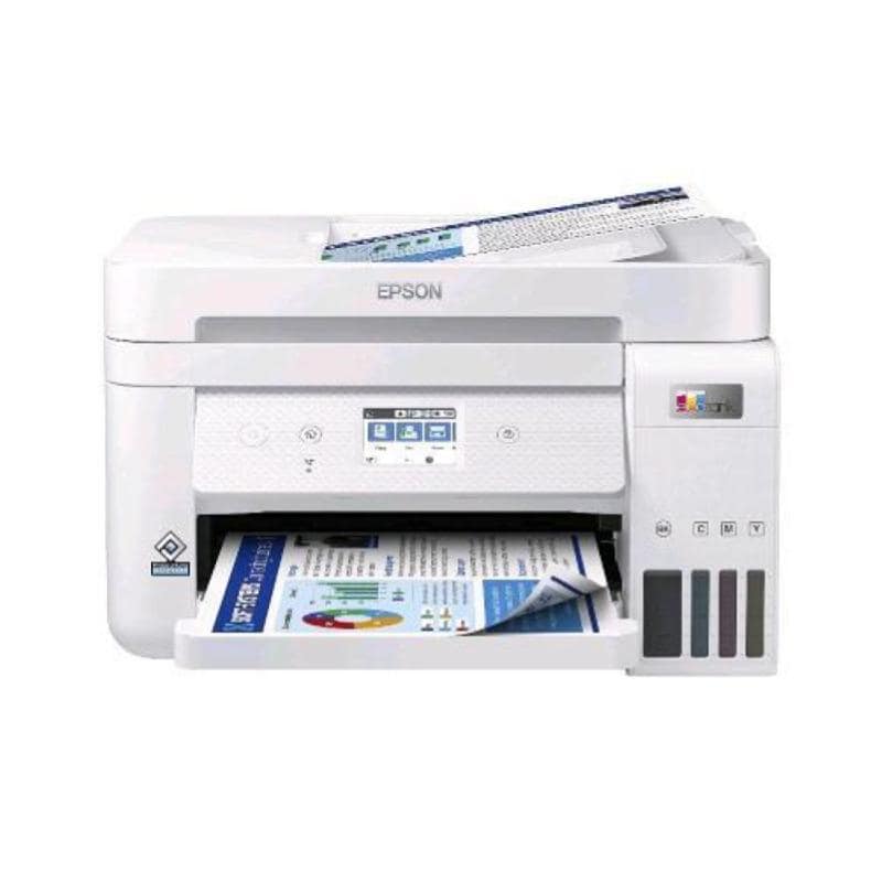 Epson ecotank et 4856 stampante inkjet multifunzione 4 in 1 fotocopiatrice scanner stampante fax a4 adf duplex wifi ethernet display usb