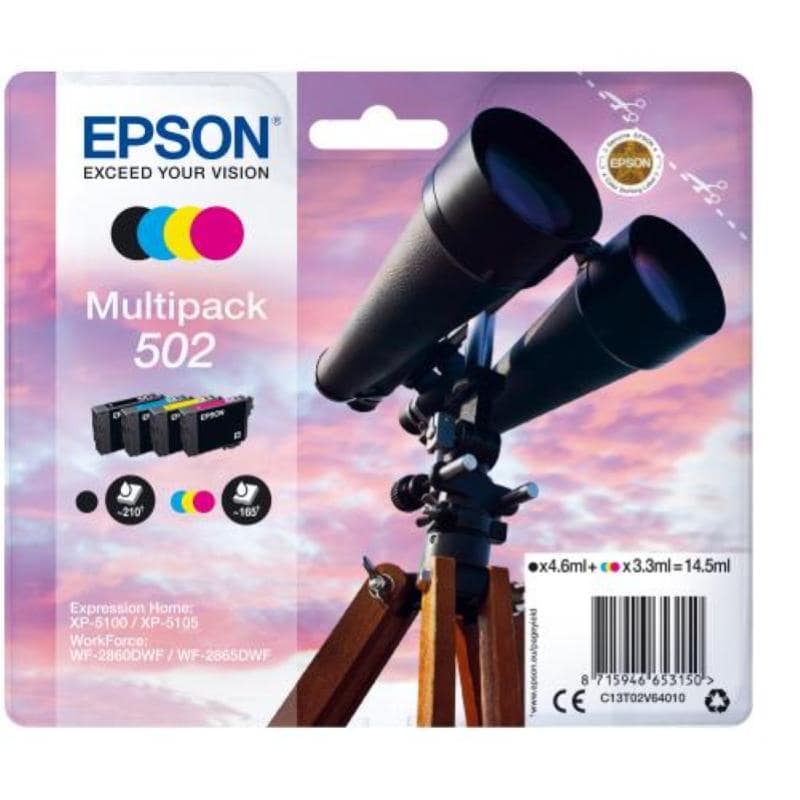 Epson multipack 502 cartucce ink-jet nero + ciano + magenta + giallo