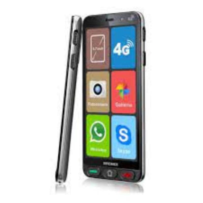 Brondi amico smartphone s+ 4g dual sim 5.7 16gb ram 2gb volume maggiorato tasto sos 4g lte italia black