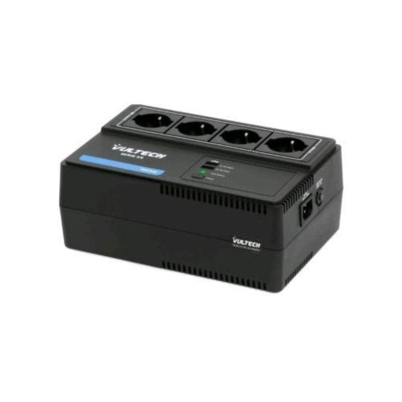 Vultech ups700va-xs ups gruppo di continuita` 700va 390 w line interactive con onda pseudosinuosidale 4x bipasso/schuko + x 2 usb con software