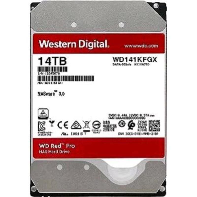 Western digital red pro hdd 14.000gb sata iii 3.5 cache 64mb 7.200rpm