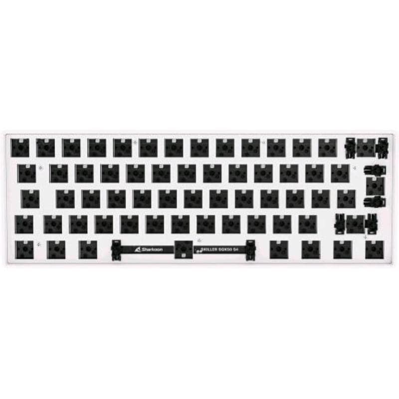Sharkoon skiller sgk50 s4 barebone tastiera gaming senza interruttori e tasti iso-layout bianco