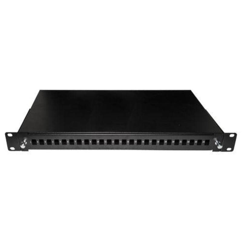 Link cassetto fibra ottica 24 porte per adattatori lc duplex 1 unita` per installazione 19 nero