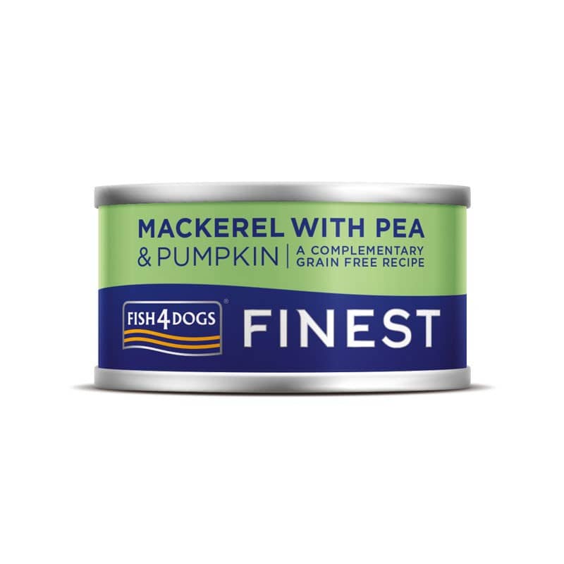 Fish4Dogs Finest Sgombro con Zucca e Piselli Peso Confezione 85 g - KIT 12x