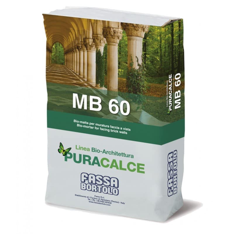 Bio-malta Fassa MB60 per muratura faccia a vista bianca e giallo antico (Sacco da 25 Kg)