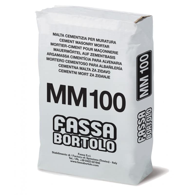 Malta cementizia Fassa MM100 per muratura (Sacco da 25 kg)