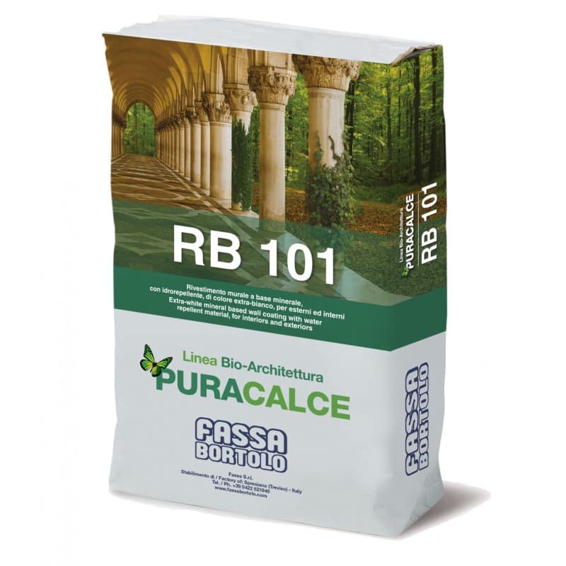 Bio-rivestimento Fassa RB101 murale extra bianco a base minerale ad effetto marmorino (Sacco da 25 kg)