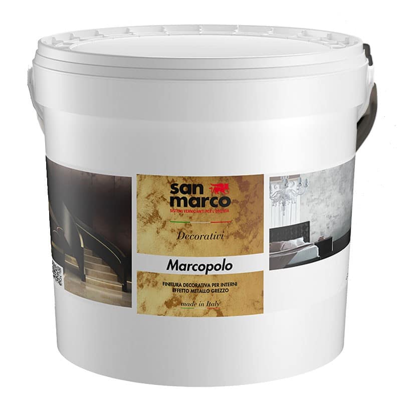 Pittura decorativa Marcopolo San Marco effetto sabbiato metallizzato (Secchio 1-4Lt)