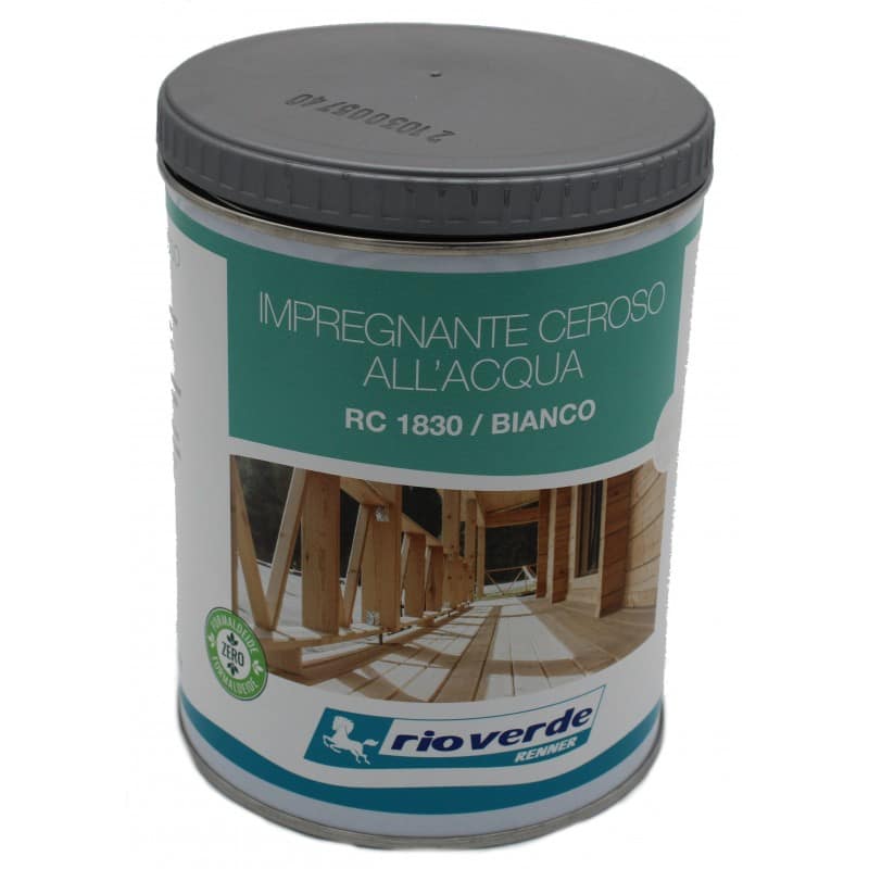 Impregnante all'acqua ceroso Rio Verde per legno Bianco RC1830