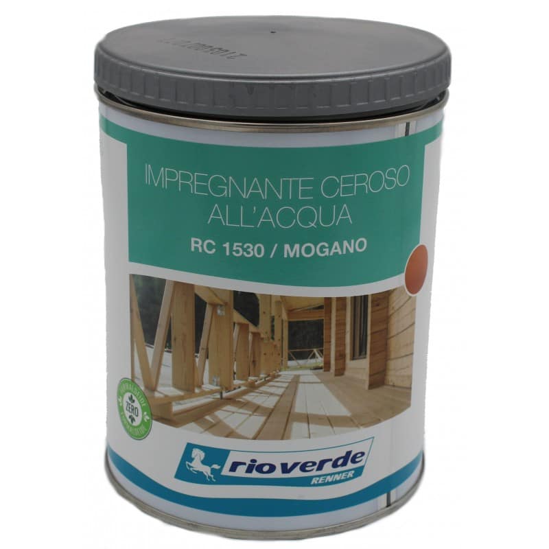 Impregnante all'acqua ceroso Rio Verde per legno Mogano RC1530