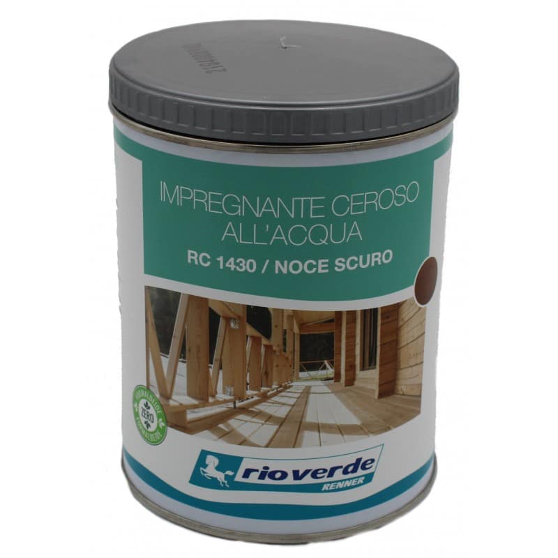 Impregnante all'acqua ceroso Rio Verde per legno Noce scuro RC1430