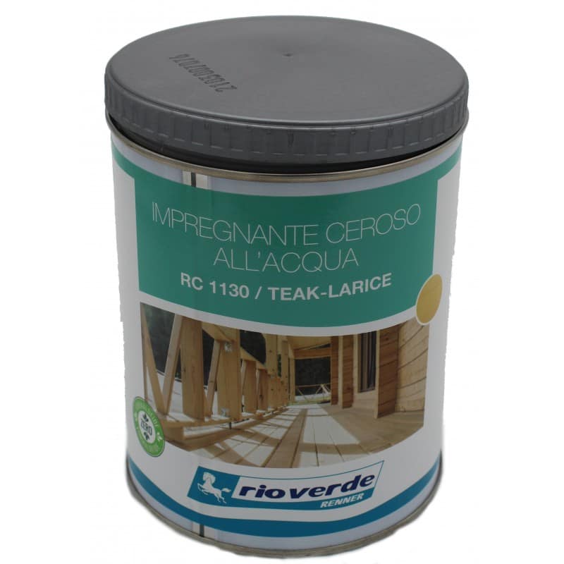 Impregnante all'acqua ceroso Rio Verde per legno Teak-Larice RC1130