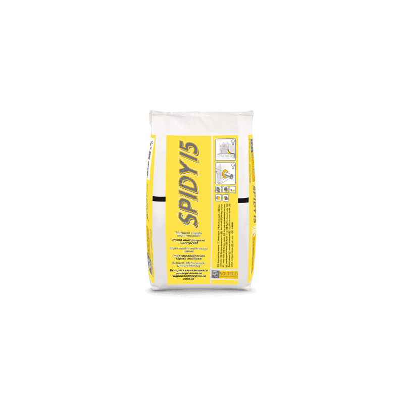Malta rapida Volteco Spidy 15 impermeabile a presa rapida (sacco da 15 kg)