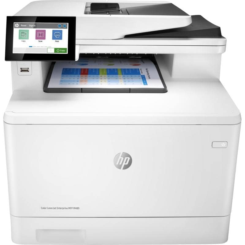 Hp color laserjet enterprise mfp m480f stampante multifunzione laser a4 600×600 dpi 27 ppm
