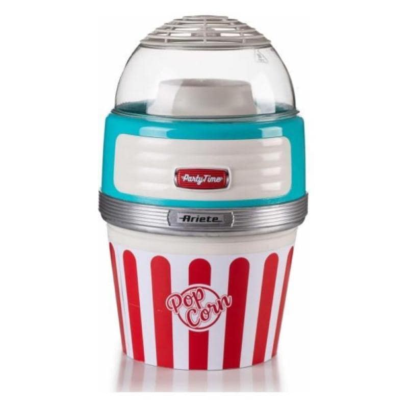 Ariete pop corn xl party time macchina per pop corn con ciotola estraibile 1100w 60gr di mais in 2 minuti azzurro
