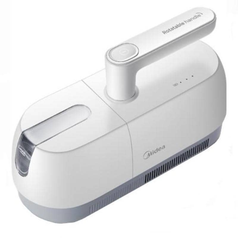 Midea b5d vacuum – battitappeto portatile ciclonico antiacaro per materassi, ricaricabile, capacita` 0,35?l, autonomia 20?min, filtro ciclone + uv, bianco-grey