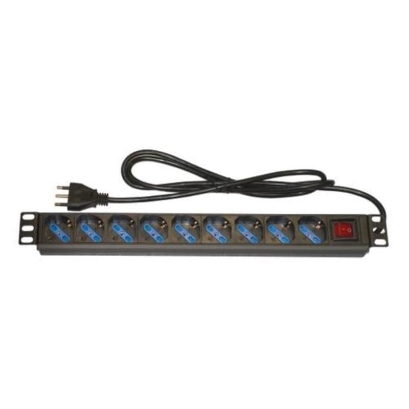Link multipresa da rack 19 9 prese universali con interruttore spina italiana 16a