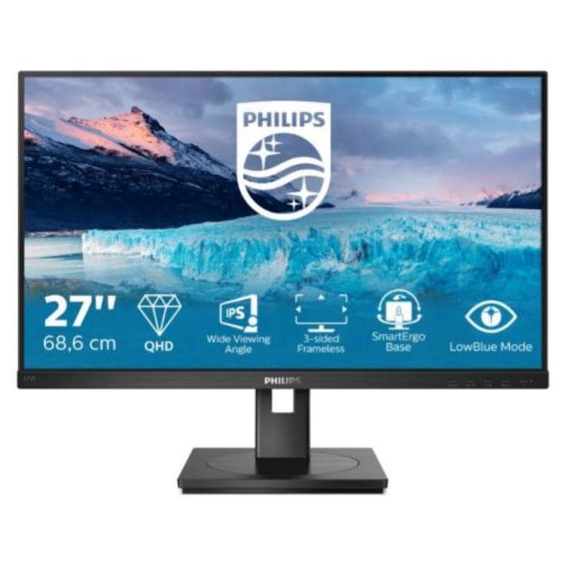 Philips s line 275s1ae/01 27 led 2k ultra hd dvi- hdmi-dysplayport 2.560 x 1440 black