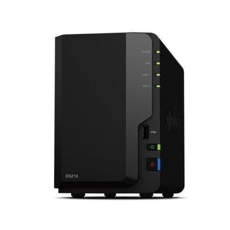 Synology ds218 nas chassis desktop 2 bay hdd/ssd sata iii 2.5/3.5