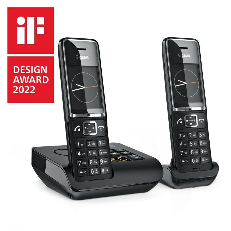 Gigaset comfort c550 a duo cordless dect con segreteria + aggiuntivo black