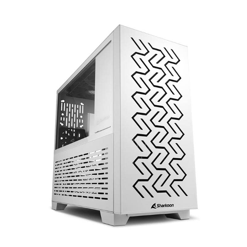 Sharkoon ms-z1000 micro tower mini-atx micro-atx pannello laterale in vetro temperato 2xusb 3.0 1×80 ventola pwm, 3×120 ventole white