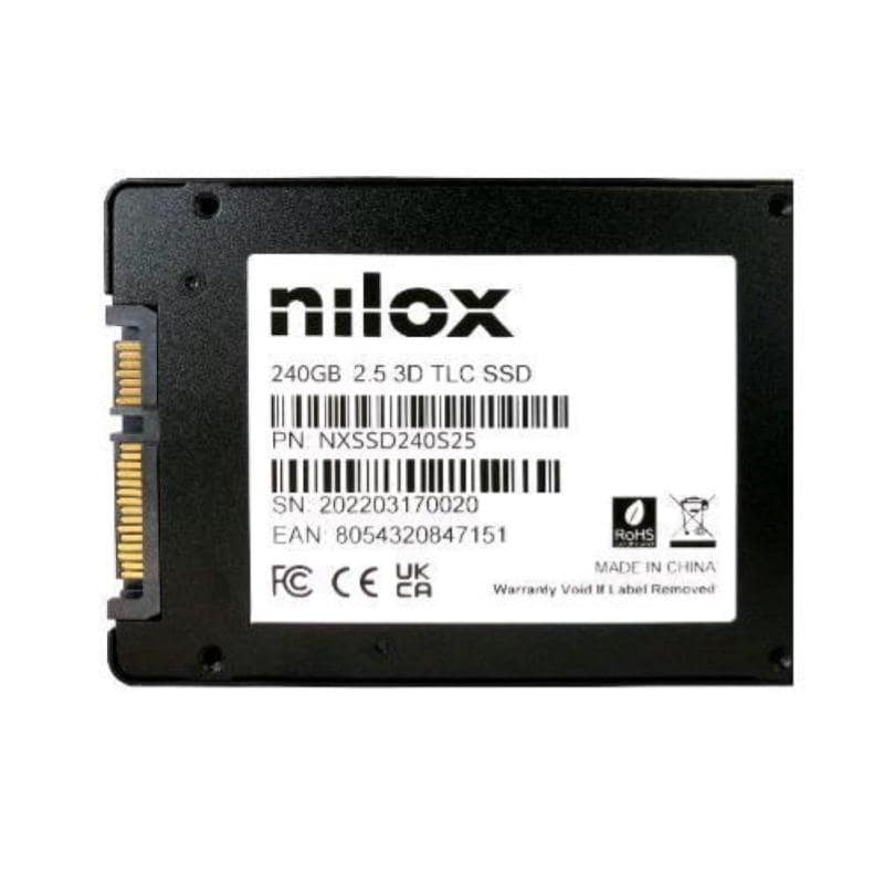 Nilox nxssd240s25 ssd 240gb sata 2.5 3d tlc scrittura 450 mb/s lettura 520 mb/s