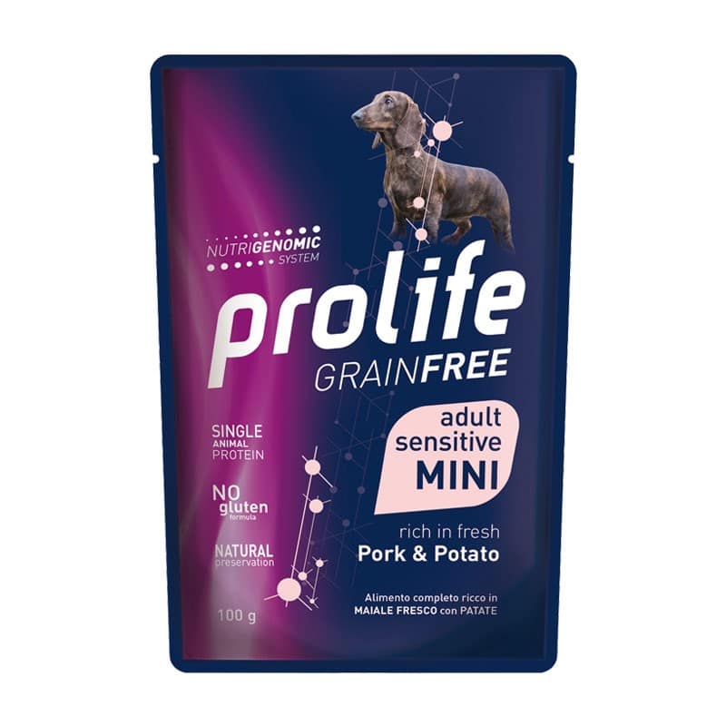 Prolife Grain Free Adult Sensitive Mini Maiale e Patata Umido per Cani