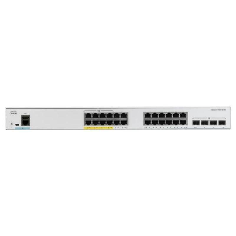 Cisco catalyst c1000-24t-4x-l switch gestito l2 24 x 10/100/1000 + 4 x 10 gigabit sfp+ (uplink) montabile su rack