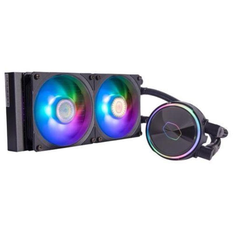 Cooler master masterliquid pl240 flux sistema di raffreddamento a liquido aio per cpu 2 ventole 120mm radiatore 240 mm controller rgb indirizzabile gen2 – supporta amd e intel