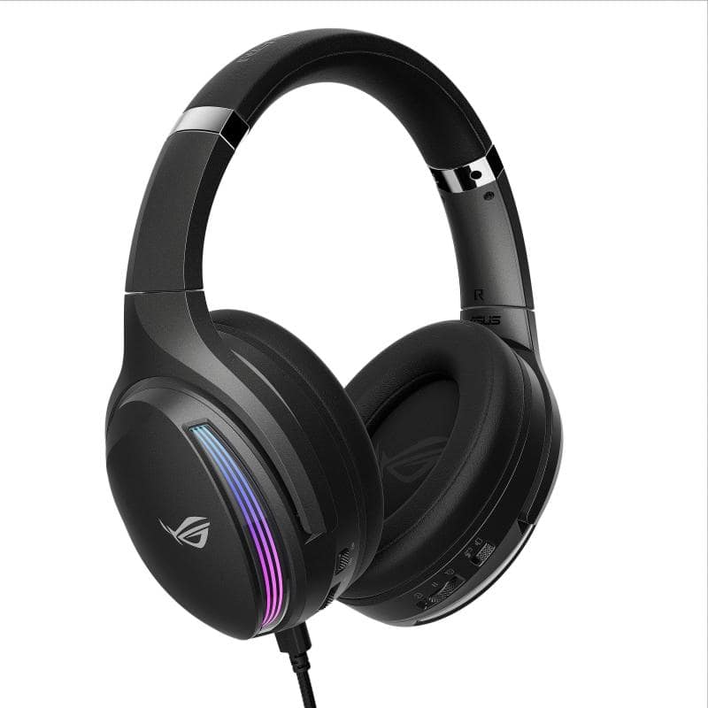 Asus rog fusion ii 500 cuffie gaming virtual surround usb-c jack microfono ai beamforming 7.1 surround quad dac ess 9280 illuminazione rgb black