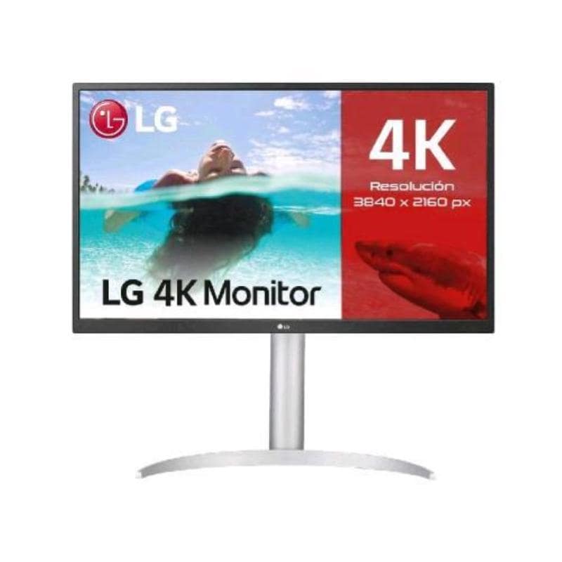 Lg 27up550-w – monitor uhd polivalente (pannello ips: 3840 x 2160p, 16:9, 300cd-m², 1000:1, srgb 98%, 60hz, 5ms) diag. 68,4 cm ingressi: hdmi x2, dp x1, g