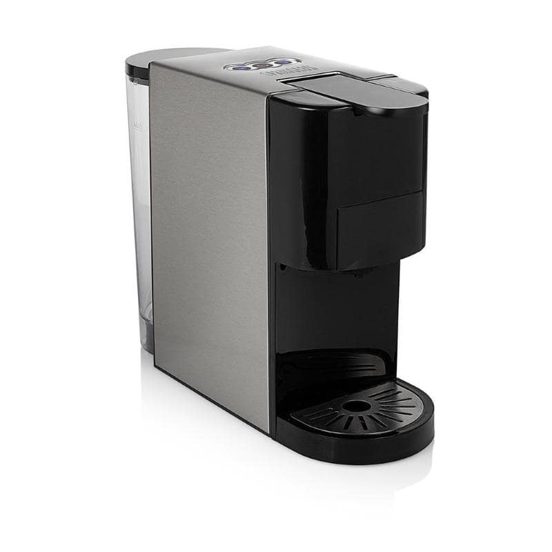 Princess 249451 macchina da caffe multi capsule compatibile con caffe macinato capsule nespresso, a modo mio, dolce gusto e cialde ese capacita` 0,8 litri pressione 19 bar acciaio inox