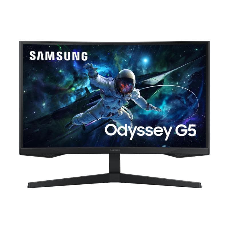 Samsung monitor gaming odyssey g5 (s27cg552), curvo (1000r), 27“, 2560×1440 (wqhd 2k), hdr10, va, 165 hz, 1 ms (mprt), freesync, hdmi, display port, ingresso audio, flicker free, eye saver mode