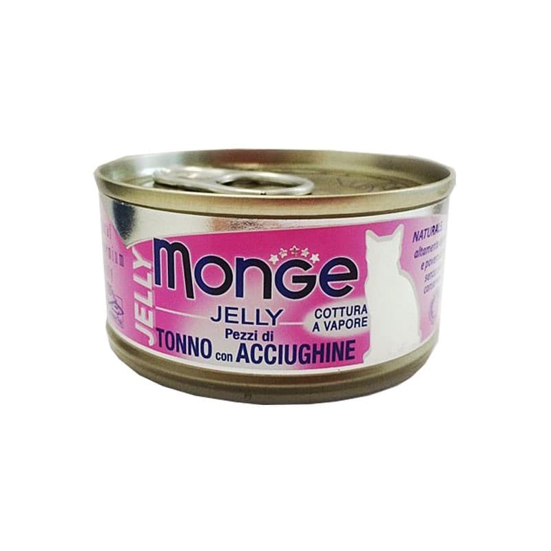 Monge Jelly Pezz. Tonno e Acciughine per Gatti 80gr
