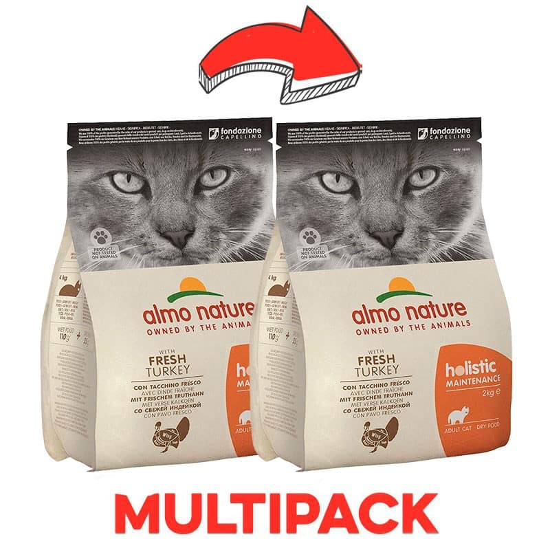 Almo Nature Holistic Adult Tacchino per Gatti Peso Confezione 2 Kg - KIT 2x
