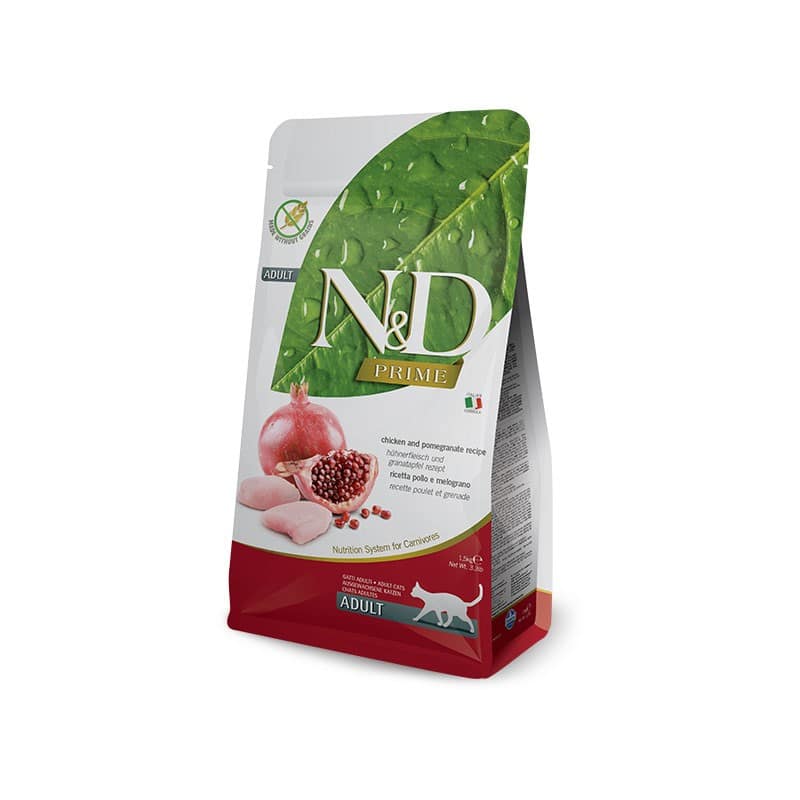 Farmina N&D Prime Grain Free Adult Pollo e Melograno per Gatti Peso Confezione 1.5 Kg