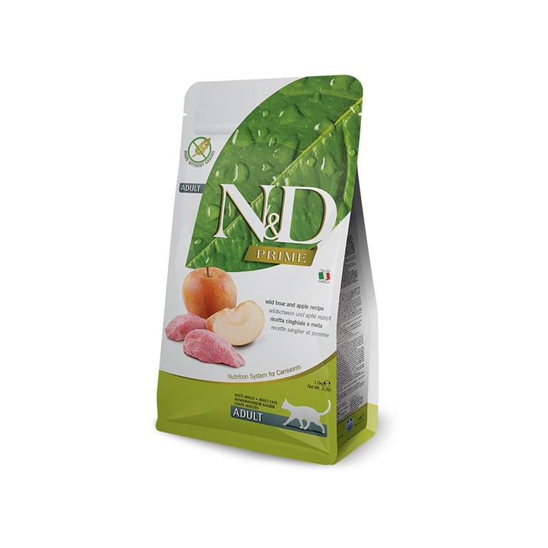Farmina N&D Prime Grain Free Adult Cinghiale e Mela per Gatti Peso Confezione 5 Kg