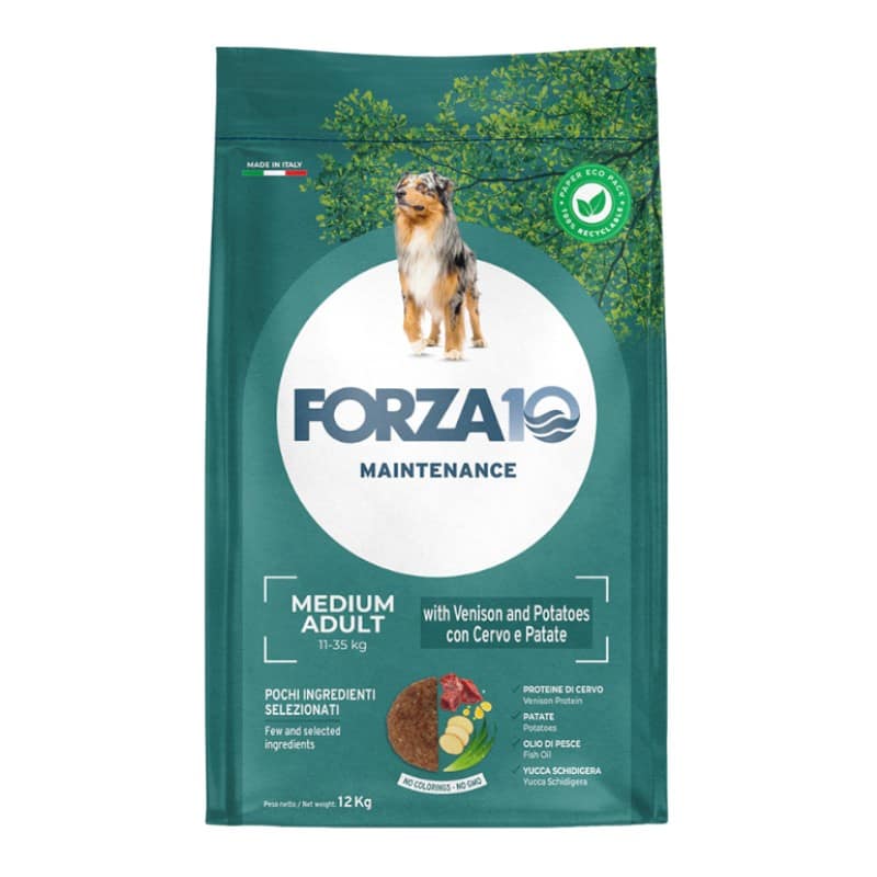 Forza10 Medium Adult Maintenance Cervo e Patate Peso Confezione 12 Kg