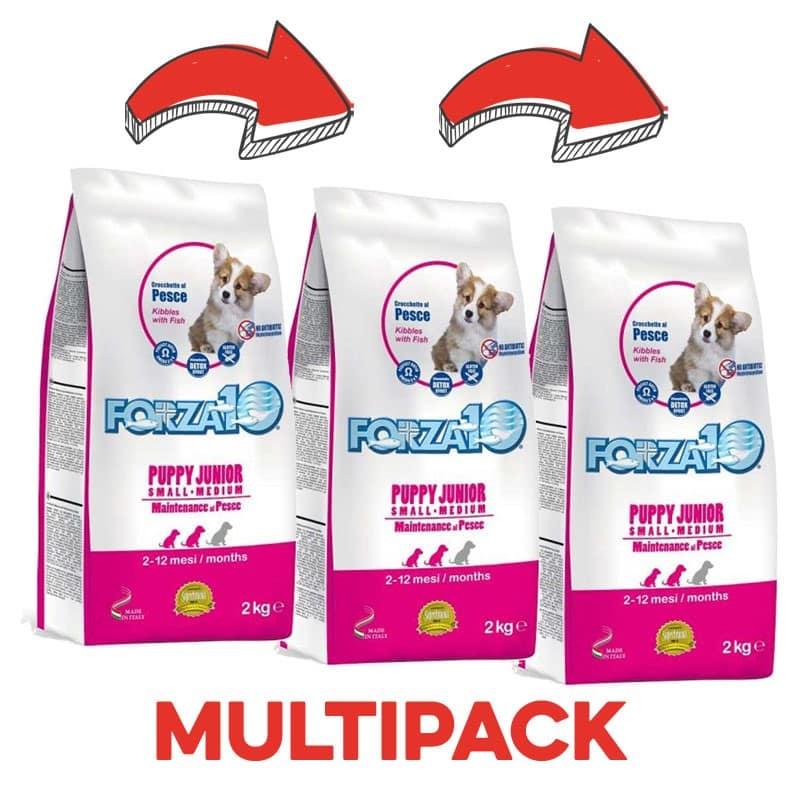 Forza10 Puppy Junior S/M Maintenance al Pesce Peso Confezione 2 Kg - KIT 3x