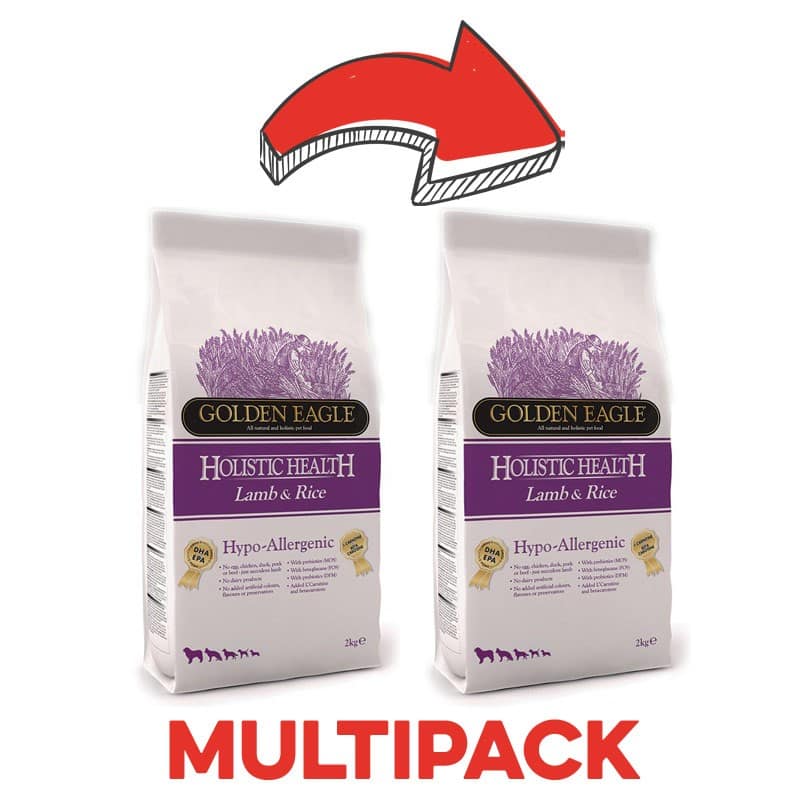Golden Eagle Sensitive Agnello e Riso per Cani Peso Confezione 2 Kg - KIT 2x