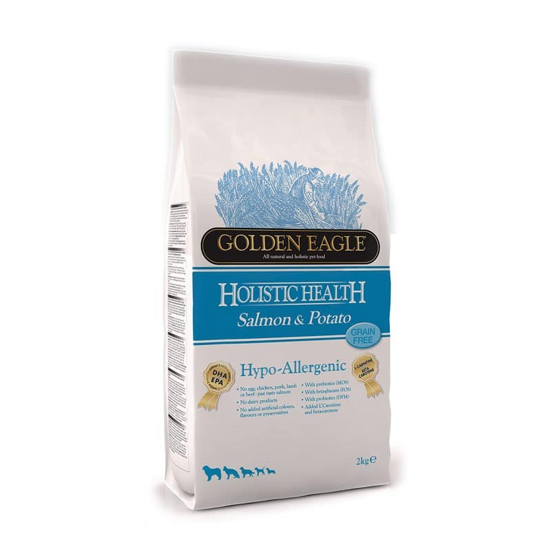 Golden Eagle Sensitive Salmone e Patate Grain Free per Cani Peso Confezione 10 Kg