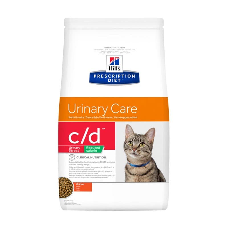 Hill’s c/d Urinary Stress Red Calorie Prescription Diet Feline Peso Confezione 4 Kg