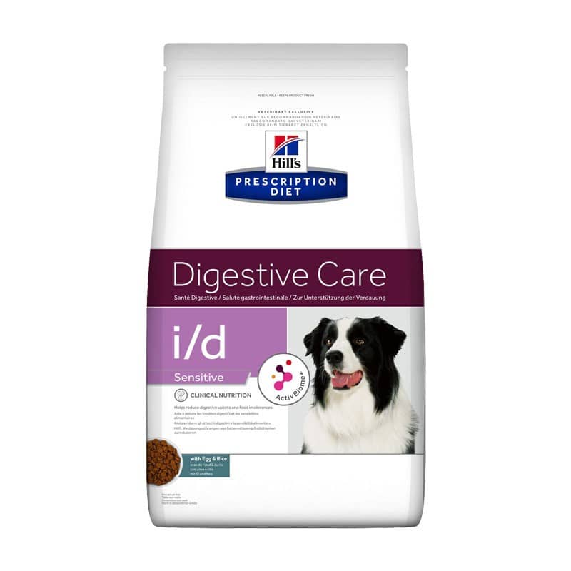 Hill’s i/d Sensitive con Uova e Riso Prescription Diet Canine Peso Confezione 12 Kg – PROMO 3x (*)