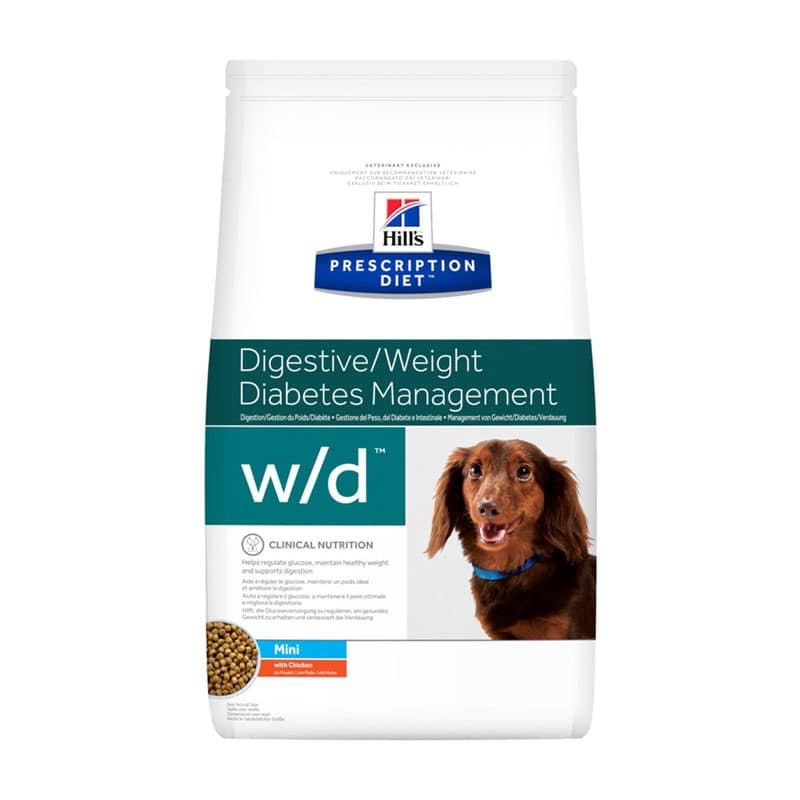 Hill's w/d Mini Prescription Diet Canine Peso Confezione 1.5 Kg