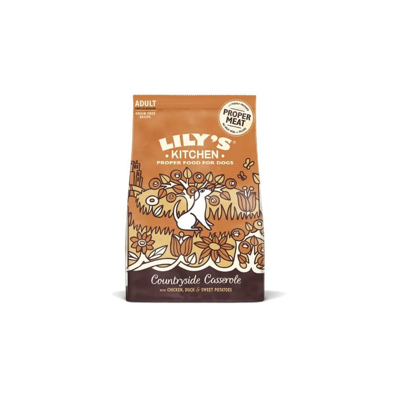 Lily’s Kitchen Dog Countryside Casserole con Pollo, Anatra e Patata Dolce Peso Confezione 7 Kg